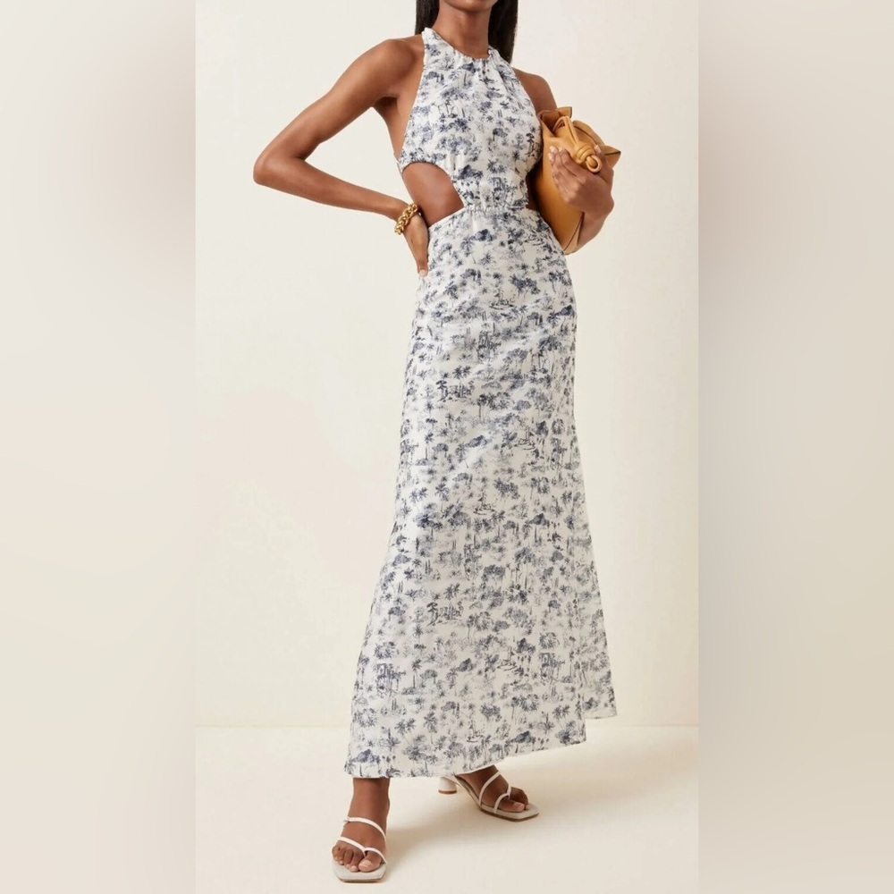 SIR the label Blue and White Maxi Dress